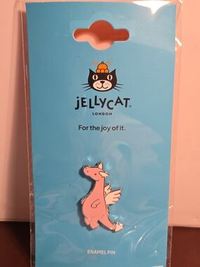 Jellycat Pink Dragon Enamel Pin & Jellycat Stickers Member Exclusive